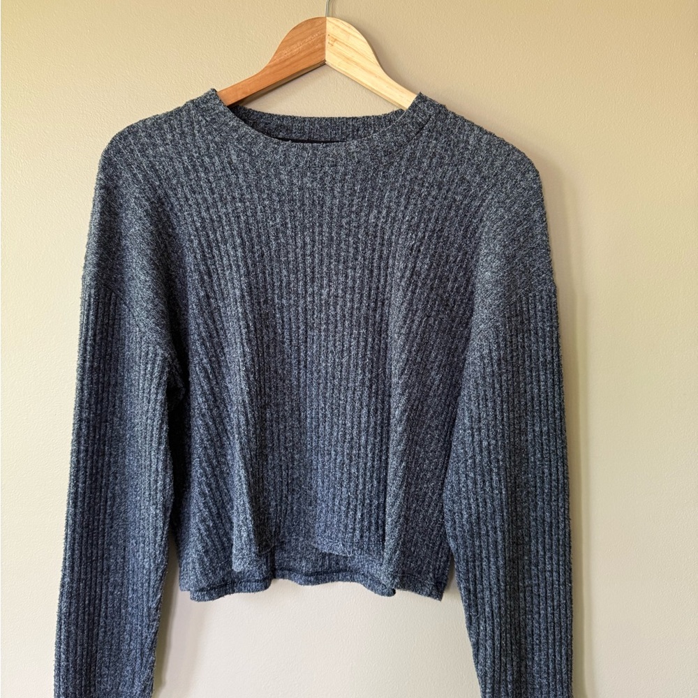 Wilfred Charcoal Ribbed Crew Neck Sweater
